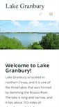 Mobile Screenshot of lakegranbury.net